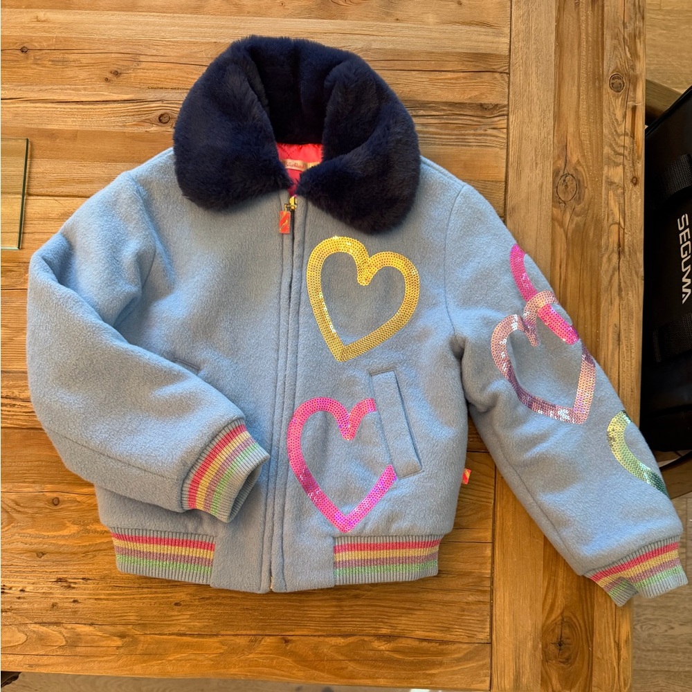 Billieblush Colorful Heart Puffer Jacket